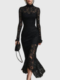 Taylynnne | Elegant Lace Fishtail Maxi Dress