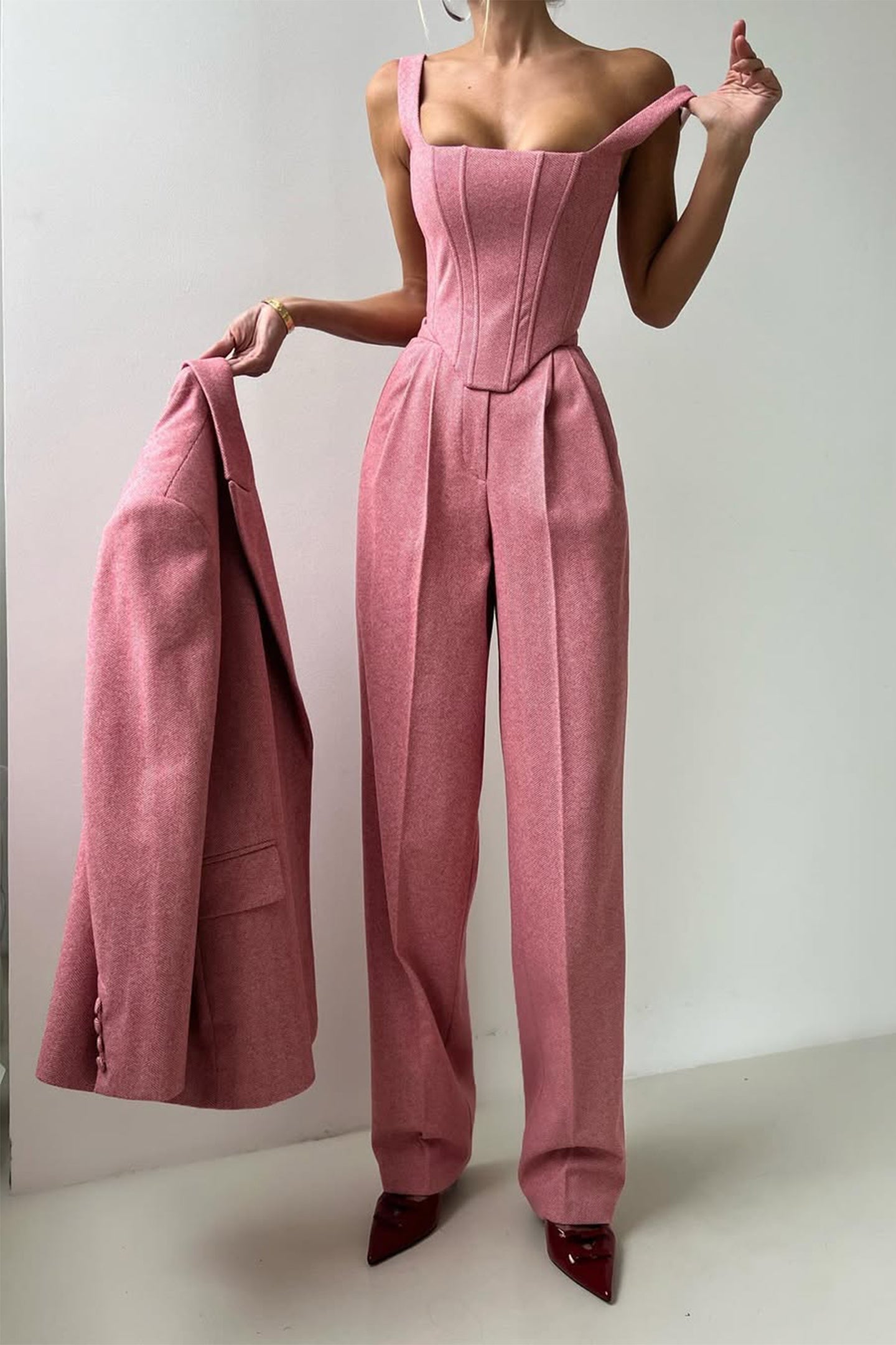 Grace - Three-Piece Set with Double-Breasted Blazer