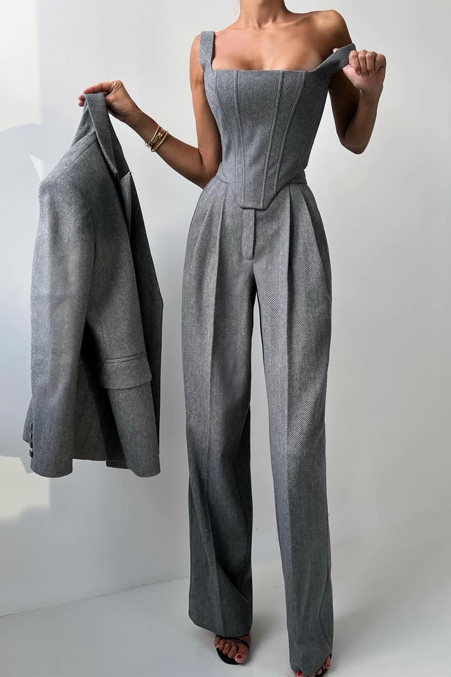 Grace - Three-Piece Set with Double-Breasted Blazer