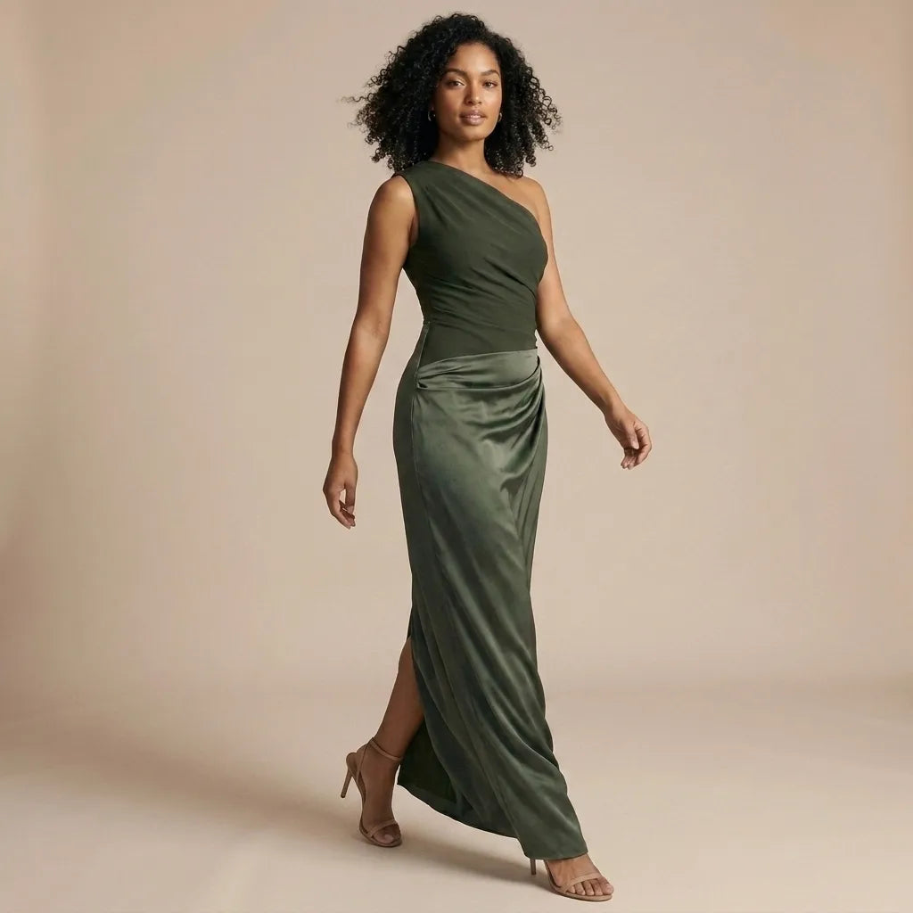 Luna™ | Maxi Dress with a Gilt in Satin