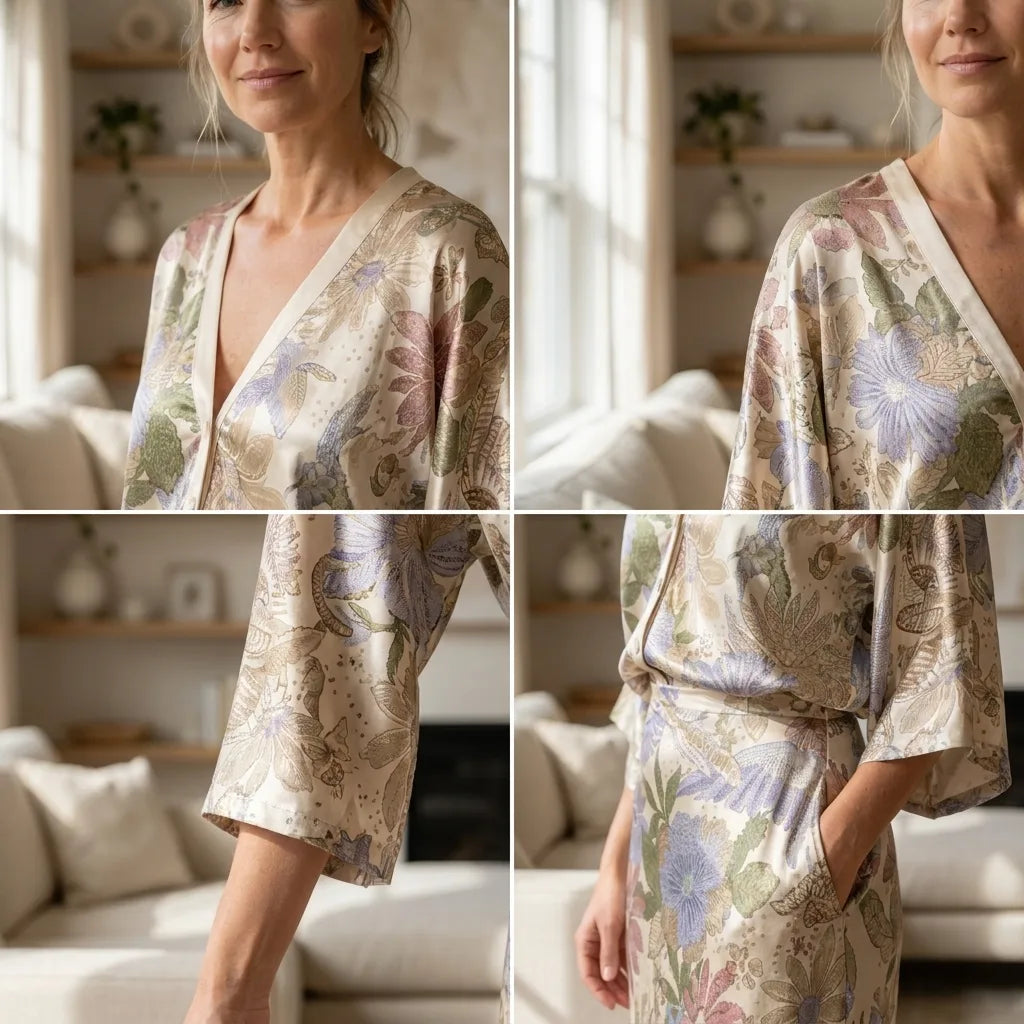 Exquisite Satin Floral Print Fishtail Skirt